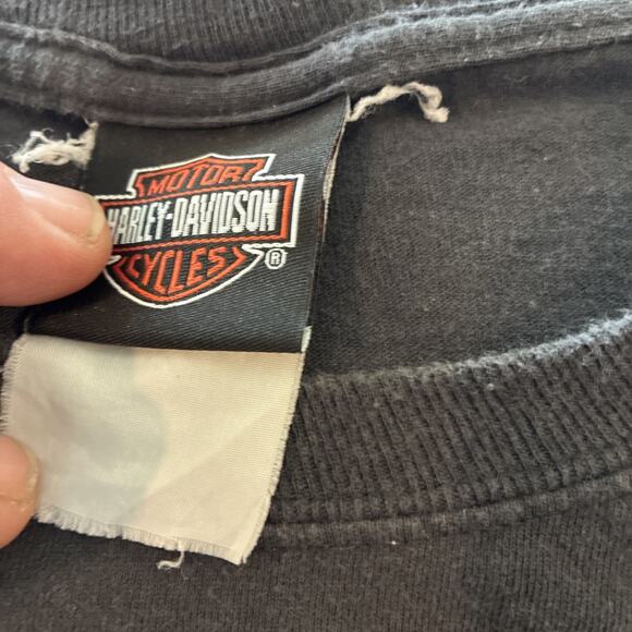 Z9836 Vintage Motorcycle Graphic T-Shirt Harley Davidson size L? - Picture 4 of 8